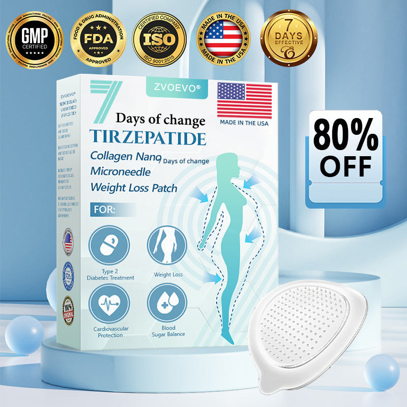 【Last Day Promotion 80% OFF🌟】ZVOEVO® SMGT-GLP-1 𝐓𝐢𝐫𝐳𝐞𝐩𝐚𝐭𝐢𝐝𝐞 & 𝐂𝐨𝐥𝐥𝐚𝐠𝐞𝐧 𝐍𝐚𝐧𝐨 𝐌𝐢𝐜𝐫𝐨𝐧𝐞𝐞𝐝𝐥𝐞 𝐖𝐞𝐢𝐠𝐡𝐭 𝐋𝐨𝐬𝐬 𝐏𝐚𝐭𝐜𝐡丨Targets Obesity, Loose Skin, High Blood Pressure, Diabetes, Fatty Liver, Joint Pain, Brain Fog, Low Energy, Body Aches, and More